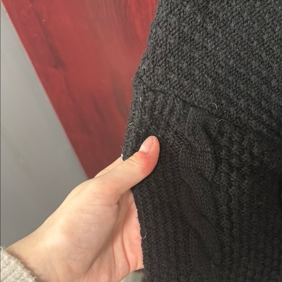 Black Cable Knit Sweater - Picture 2 of 4